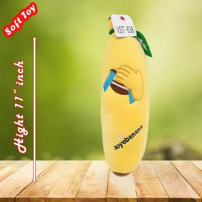 Banana Soft Toy With Laughing Face 11 Inch