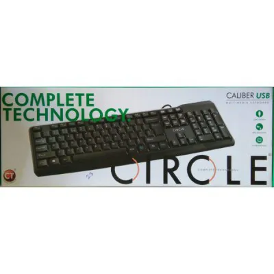 Circle Caliber Wired USB Multi-device Keyboard Black