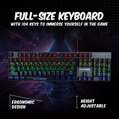 Cosmic Byte CB-GK-27 Vanth Mechanical Keyboard with Outemu Blue Switches and Rainbow LED