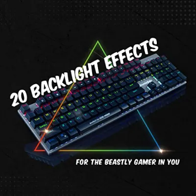 Cosmic Byte CB-GK-27 Vanth Mechanical Keyboard with Outemu Blue Switches and Rainbow LED