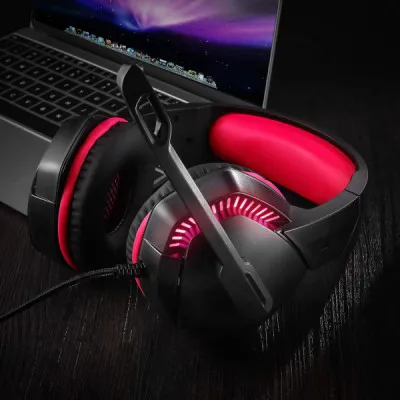 Cosmic Byte H3 Gaming Headphone With Mic For PC Laptops Mobiles PS4 Xbox One Red