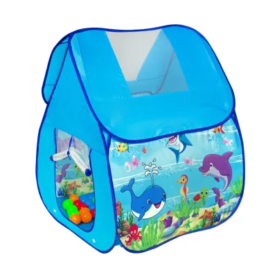 Cuddle Funblast Sea World Themed Ball Pit With Pool Balls Blue