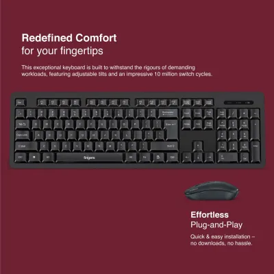 FINGERS StellarCombo Wireless Keyboard and Mouse Set