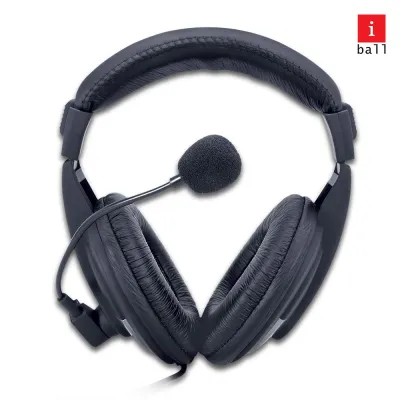 IBall Rocky Over Ear Headphones With Mic Black