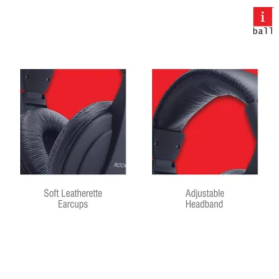 IBall Rocky Over Ear Headphones With Mic Black