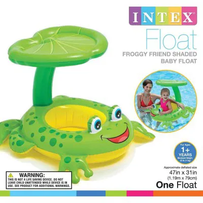 Intex 56584 Froggy Shape Swimming Ring With Canopy Green