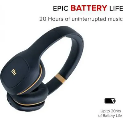 Mi Super Bass On-Ear Wireless Headphones with Mic Black And Glod