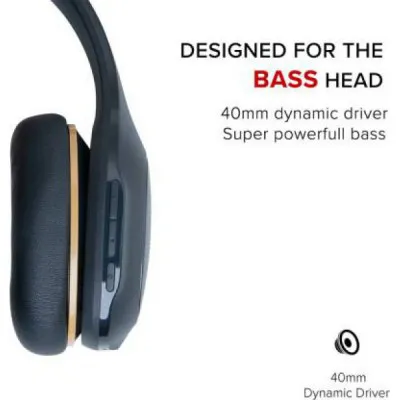 Mi Super Bass On-Ear Wireless Headphones with Mic Black And Glod