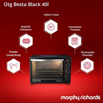 Morphy Richards 510041 Besta Oven Toaster Griller 40L Black