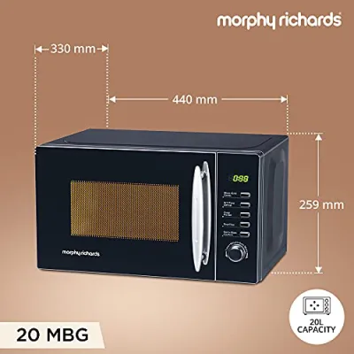 Morphy Richards 790009 20MBG Grill Microwave Oven 20L Black