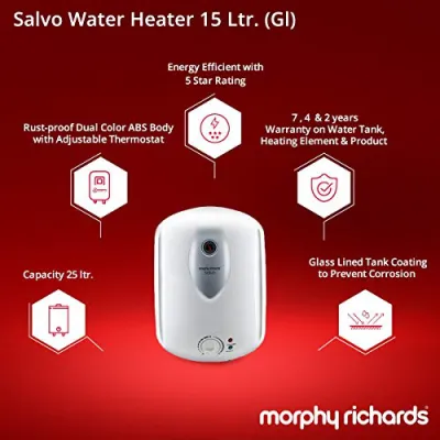 Morphy Richards 840041 Salvo Water Heater 2000W 15L White