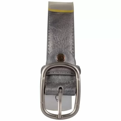 PU Leather Casual Belt MB002 Shine Silver 32-36 Inch