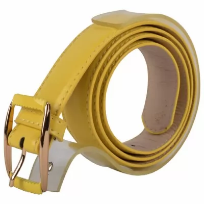 PU Leather Casual Belt MB002 Yellow 32-36 Inch