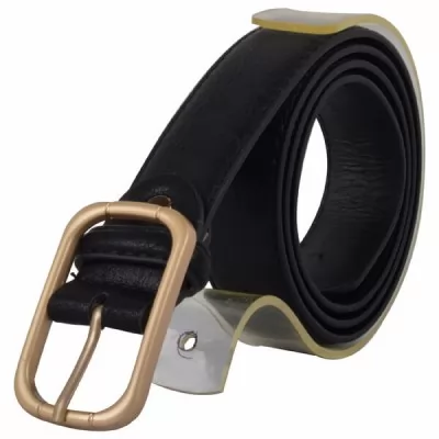 PU Leather Casual Belt MB002G Black 32-36 Inch