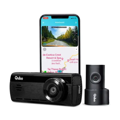 Qubo Car Dash Camera True 4K Dual Channel ADAS Front 2160P and Rear 1080P