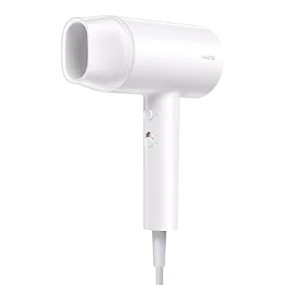 Realme Hair Dryer 1400Watts with Ionic Technology Dual Temperature and Speed Settings White