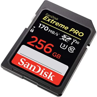 Sandisk Extreme Pro 256GB SDHC U3 C10 UHS-I 4K Video 170MBs Reader 90MBs Writer