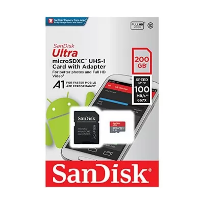Sandisk Micro SD Ultra 100MB With A1 Apps 200GB