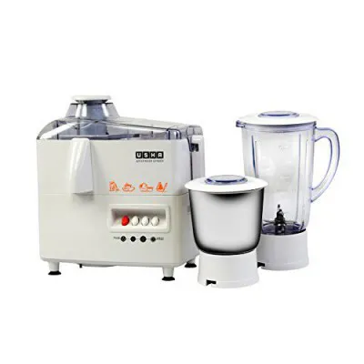 Usha 3345 450 Watt Juicer Mixer Grinder with 2 Jars White