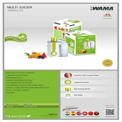 WAMA WMMJ03 250 Watt Multi Juicer Compact